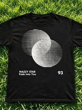 Y2K Mazzy Star Fade Into You graphic T-shirt, black, unisex.